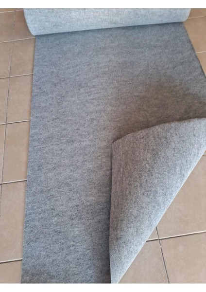 Fuar Halısı Rip Halı Duvardan Duvara Halıfleks 2 x 8 Metre Gri Ucuz Rip Halıflekx