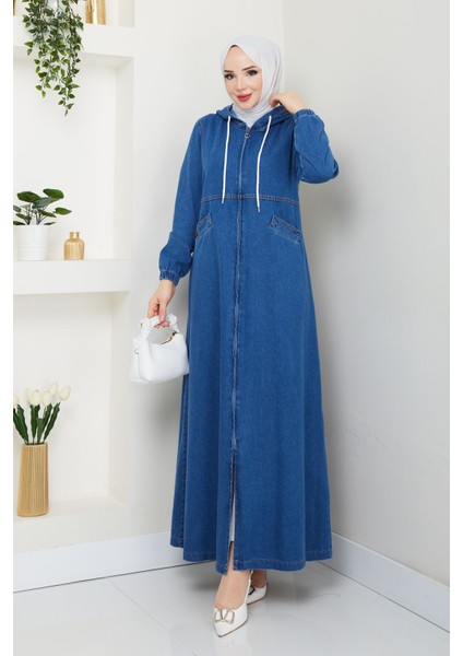 Kadın Gizli Fermuarlı Cepli Kot Kap -PMK387 fiyatları