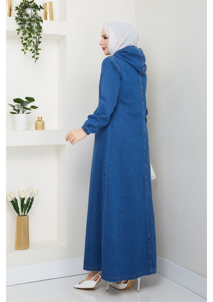 Kadın Gizli Fermuarlı Cepli Kot Kap -PMK387 fırsatları