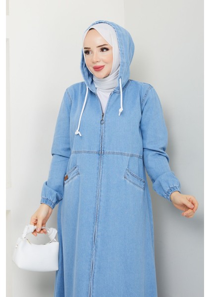 Kadın Gizli Fermuarlı Cepli Kot Kap -PMK387 fiyatları