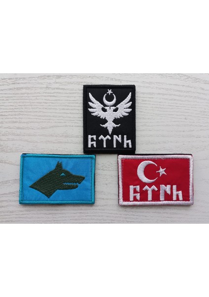 3'lü Nakış Işlemeli Peç Arma Seti 001