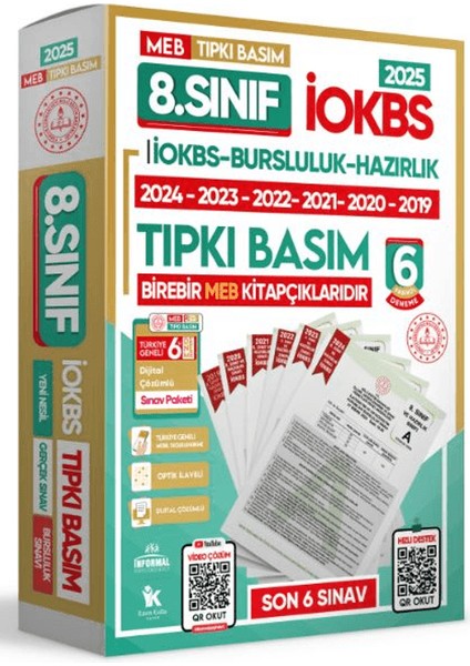 (Sınıf: 8) 2025 Iokbs Tıpkı Basım 6 Fasikül Deneme
