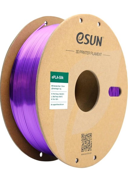 Silk Pla+ Filament Mor 1.75MM 1000GR