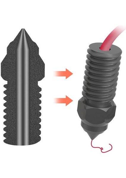 Elegoo Neptune 4 -4 Pro Sertleştirilmiş Çelik Nozzle(0.2mm)