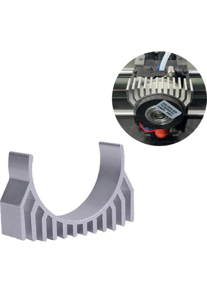 Creality K1C-K1-K1 Max Extruder Motor Üstü Alüminyum Soğutucu(Gümüş)