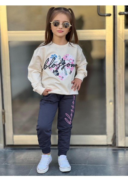 Blossom Nakış Detaylı Kız Çocuk Eşofman Takımı