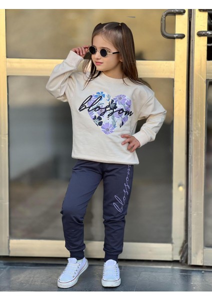 Blossom Nakış Detaylı Kız Çocuk Eşofman Takımı