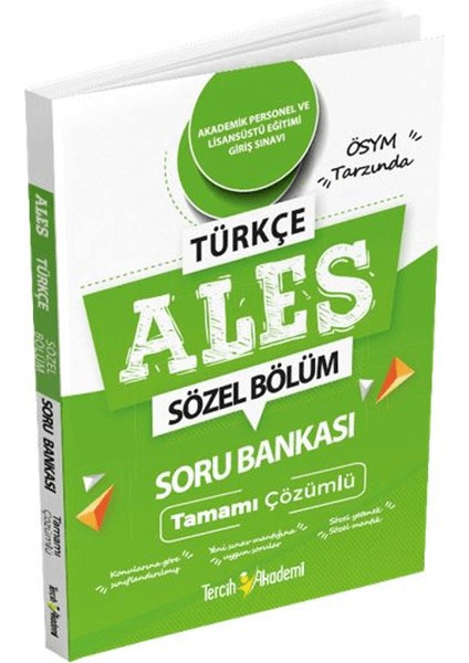 Ales Türkçe Tamamı Çözümlü Soru Bankası