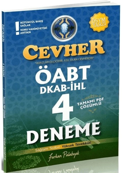 Öabt Din Kültürü ve Ahlak Bilgisi Cevher 4 Deneme Pdf Çözümlü - Furkan Palabıyık
