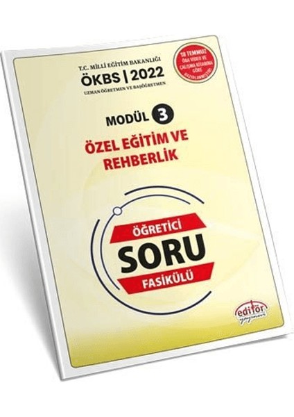 Uzman ve Başöğretmen Modül 3 Özel Eğitim ve Rehberlik Özet ve Öğretici Soru Fasikülü