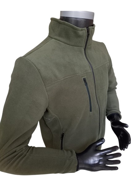 Eşofman üstü polar yeşil 3 cepli fermuarlı rüzgar geçirmez su tutmaz sportswear unisex PM1-3M modelleri