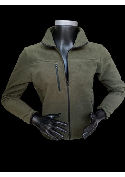 Eşofman üstü polar yeşil 3 cepli fermuarlı rüzgar geçirmez su tutmaz sportswear unisex PM1-3M indirimleri