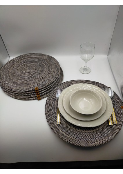 6 Kişilik Amerikan Servis, Hasır Supla Takımı 35*35 modelleri