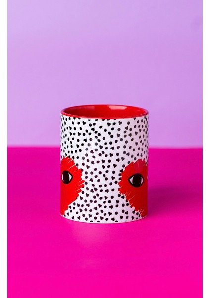'Kalp'' Kupa - Tasarım Dijital Baskı Kupa 9.5 x 8 cm
