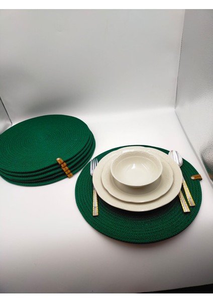 6 Kişilik Amerikan Servis, Hasır Supla Takımı 35*35 fiyatları