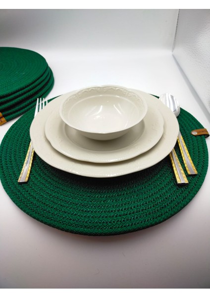 6 Kişilik Amerikan Servis, Hasır Supla Takımı 35*35 modelleri