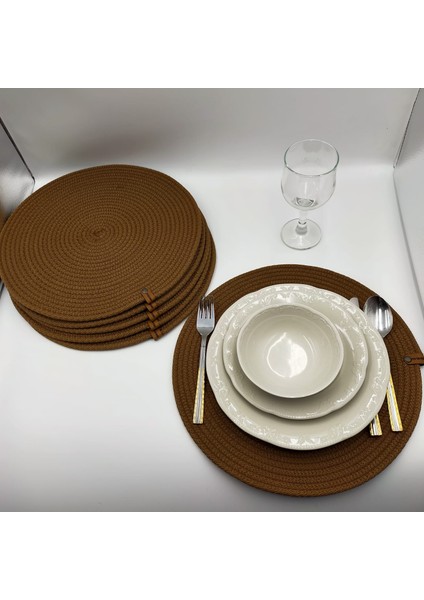 6 Kişilik Amerikan Servis, Hasır Supla Takımı 35*35