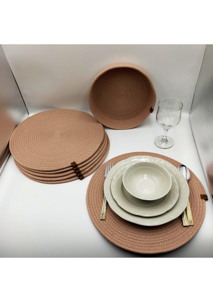 6 Kişilik Amerikan Servis, Hasır Supla Takımı 35*35