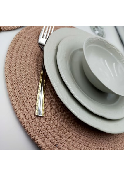 6 Kişilik Amerikan Servis, Hasır Supla Takımı 35*35 fiyatları