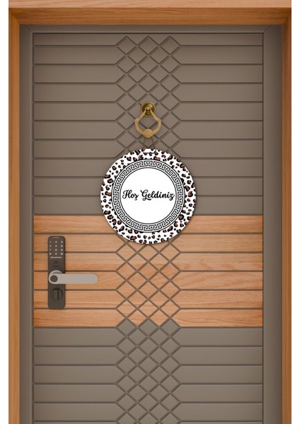 Modern Kapı Süsü Beyaz Lepopar Hoşgeldiniz Dış Mekan Kapı Süsü fiyatları