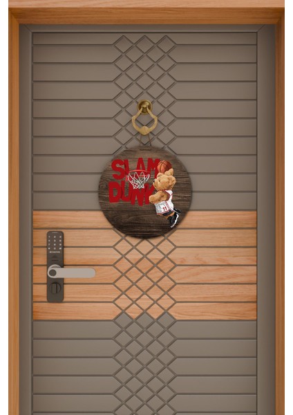 Modern Kapı Süsü Ahşap Slam Dunk Ayıcık Dış Mekan Kapı Süsü fiyatları