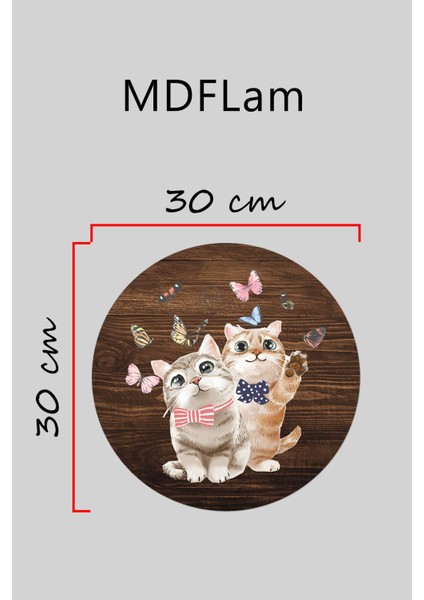 Modern Kapı Süsü Ahşap Hi Kedi Dış Mekan Kapı Süsü