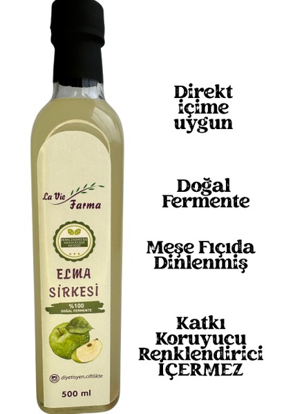 Doğal Fermente Elma Sirkesi (500ml)