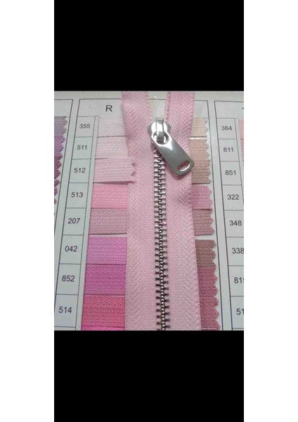 85 cm 1 Adet Parlak Gümüş Diş 5 No Metal Separe Fermuar