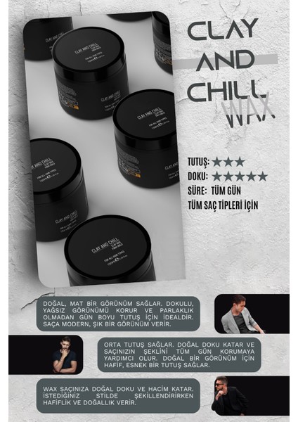 By Mia Clay And Chill Saç Şekillendirici Wax | Güçlü Tutuş | Parlak Görünüm 130ml