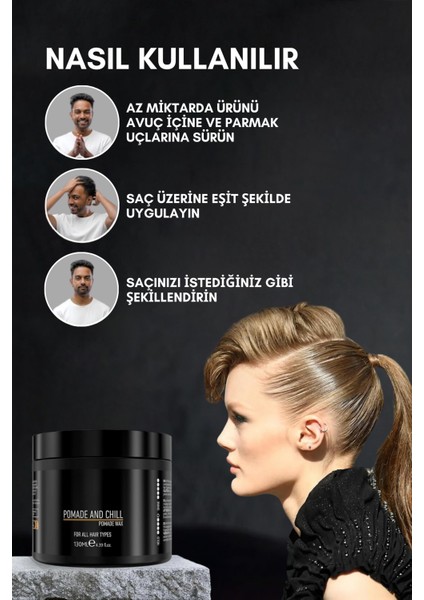 By Mia Pomade And Chill Saç Şekillendirici Wax | Güçlü Tutuş | Parlak Görünüm 130ml
