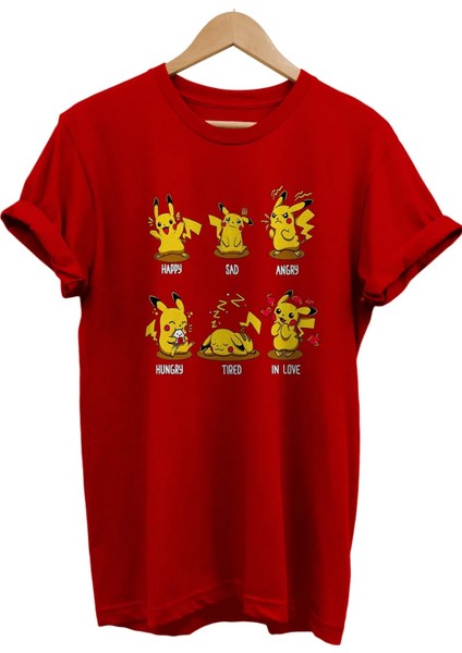 Pokemon Pikachu Baskılı Oversize T-Shirt