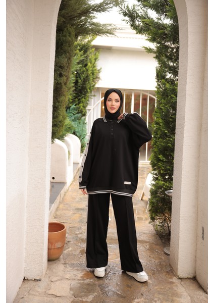 Ikili Takım Eşofman Takımı Düğmeli Alt Üst Takım 480