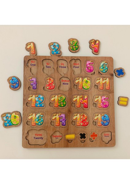 Ahşap Sayı Bultak Matematik Işlemli Yazı Tahtası