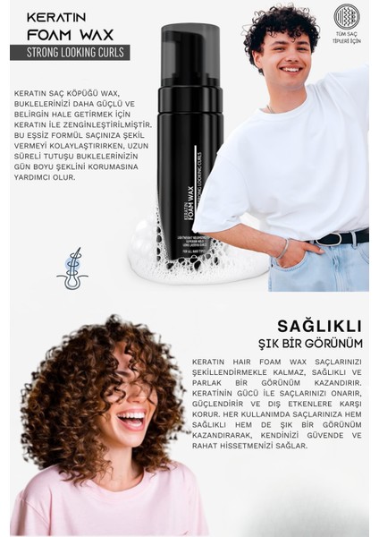 By Mia Saç Şekillendirici Köpük Wax | Bukle Belirginleştirici | Dolgun Görünüm 150ml modelleri