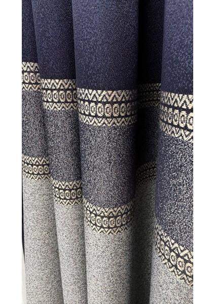 Pano fon perde şeritli lacivert gri (tek kanat) fırsatları