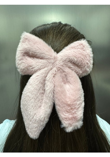 Kız Çocuk Fiyonklu Peluş Toka