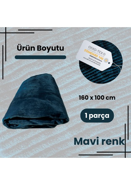 Fitilli kadife döşemelik mavi kumaş koltuk, berjer, kırlent ıçin döşemelik kumaşı oekoteks100