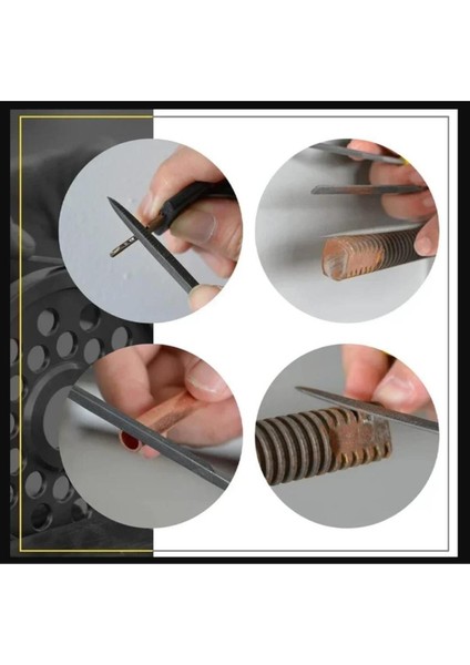 Hobi Ege Seti 6 Parça Mini Eğe İğne Model Demir Metal Törpü Eğe 18 cm Metal Elmas Gümüş İğne Seti