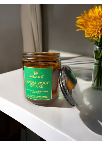 Kavanoz Kokulu Mum Sandal Wood Deluxe 170 gr fiyatları