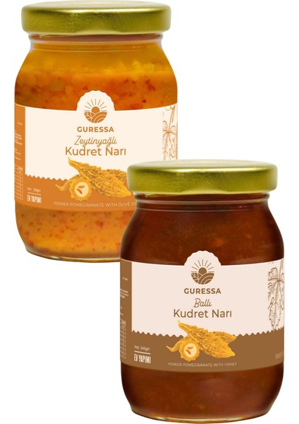 Güçlü İkili Zeytinyağlı Kudret Narı 210 gr ve Ballı Kudret Narı 245 gr (Momordica)