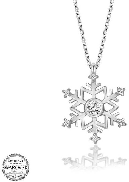 Swarovski Taşlı Gümüş Kartanesi Bayan Kolye fiyatları