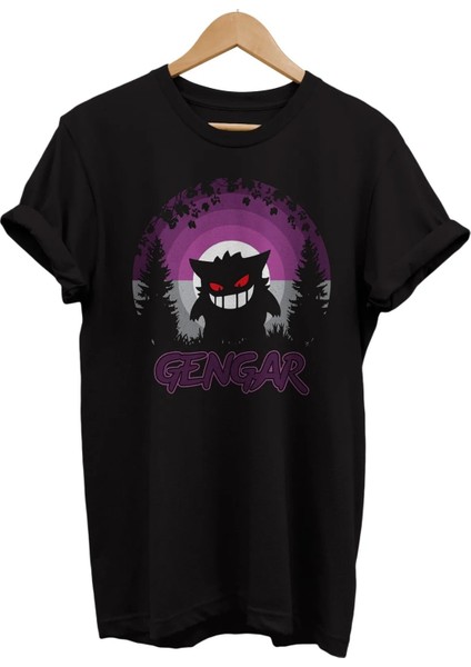 Gengar Pokemon Baskılı Pamuklu T-Shirt