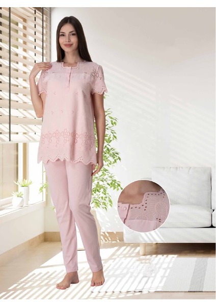 Dvina Effortt Lohusa Pijama Takımı Pembe - 9022