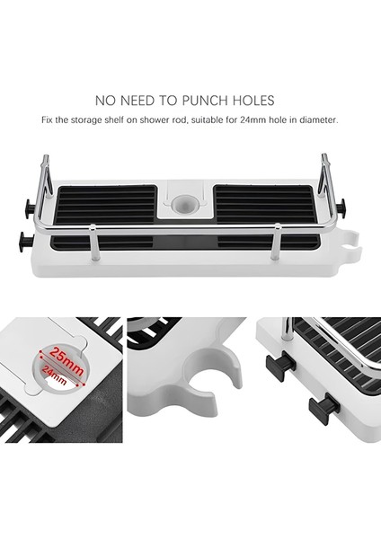 Lüxs Banyo Rafı Şampuanlık Duş Organizeri fırsatları