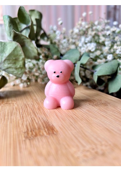 -Sevimli Ayıcık Mum - Doğum Günü - Doğum Hediyesi -Soya Wax Dekoratif Ayıcık Mum