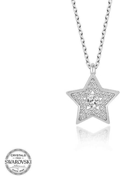 Swarovski Taşlı Gümüş Yıldız Bayan Kolye fiyatları