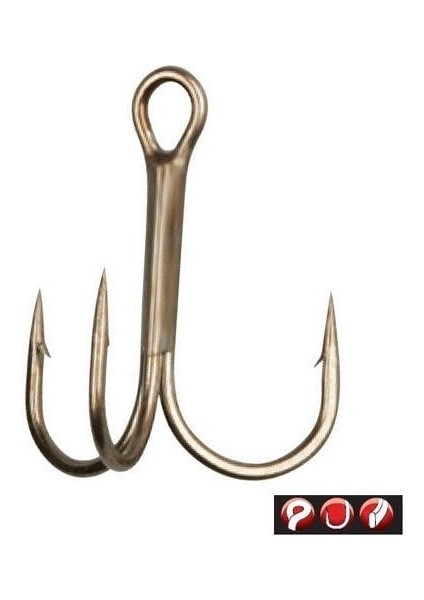 Gamakatsu Treble Hook 13B No:8 Üçlü Iğne 1/10