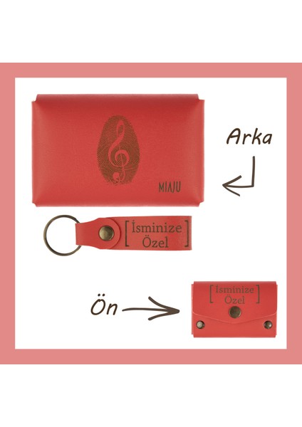 Nar Çiçeği, Isminize Özel Melodi Desenli Cüzdan ve Anahtarlık Seti, Kişisel Hediyelik Şık Cüzdan fiyatları