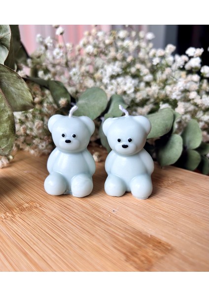 Sevimli Ayıcık Çetesi Mum - Soya Wax Doğum Günü - Doğum - Mevlüt Hediyesi