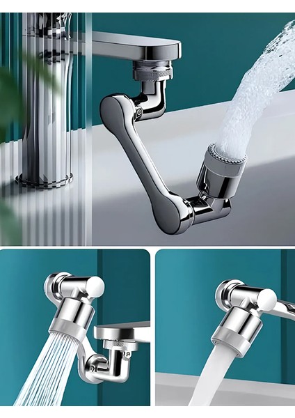 Birdoludükkan Hareketli 1080 Derece Dönebilen Musluk Ucu